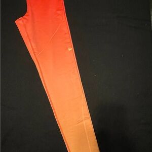 Basically New - Nike Pro HyperWarm Gradient Orange Leggings